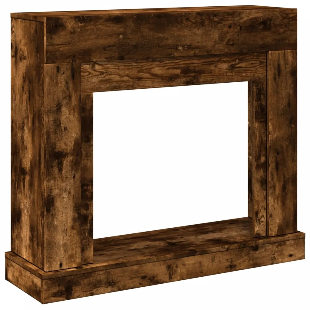 Cornice per Camino-Rivestimento per Camino Rovere Fumo 100x30x87,5 cm in Truciolato