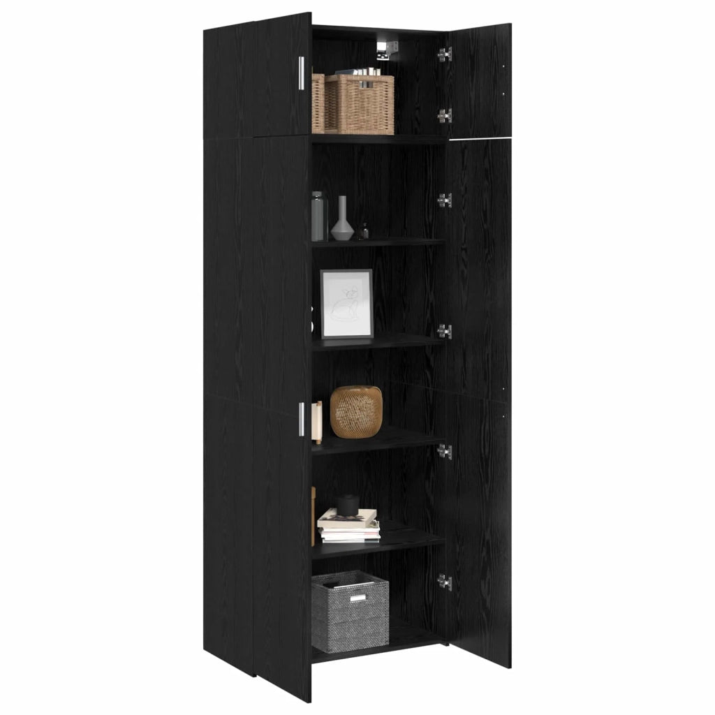 Armadio 3 pcs Rovere Nero 3394517