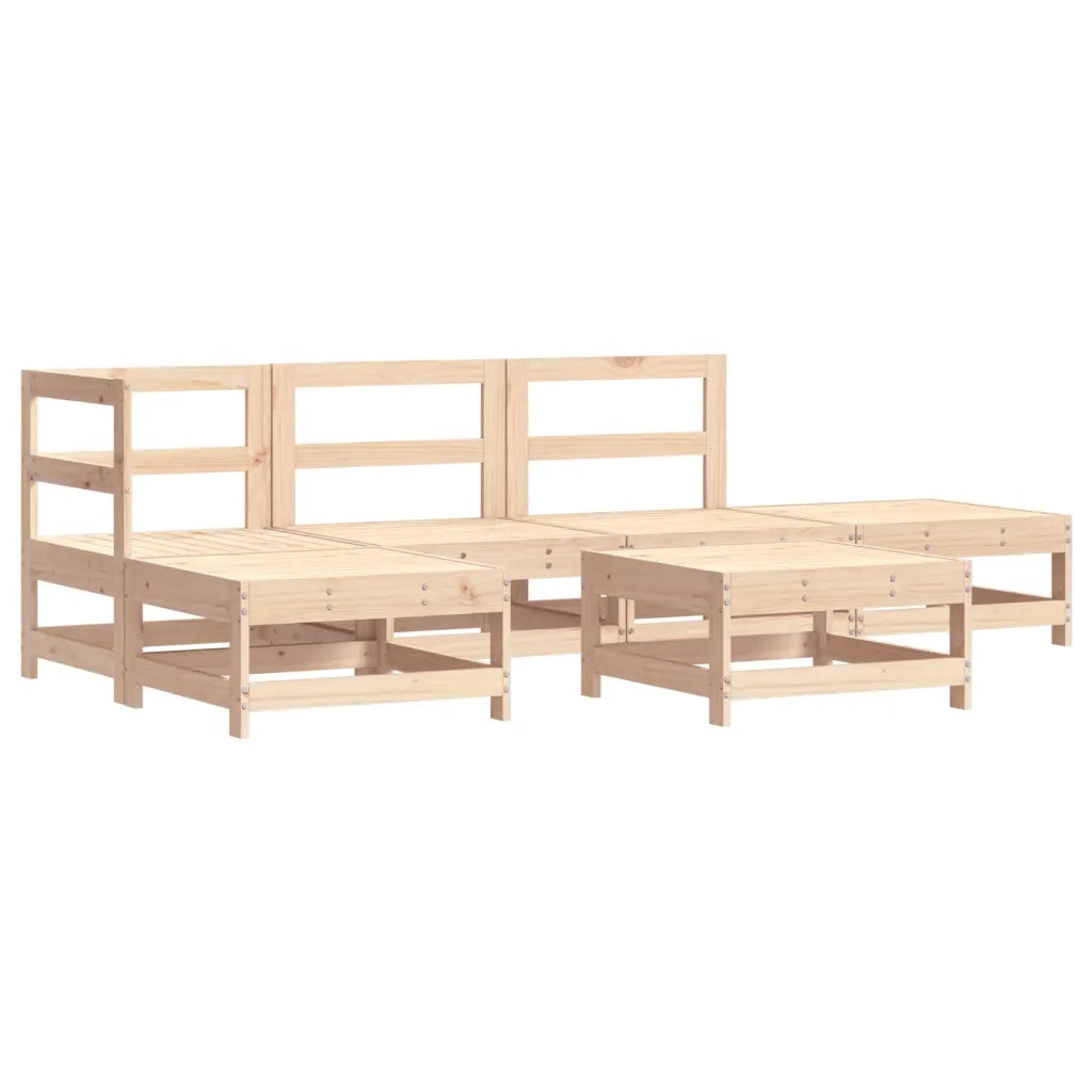 Set Salotto da Giardino 6 pz in Legno Massello di Pino 3186312