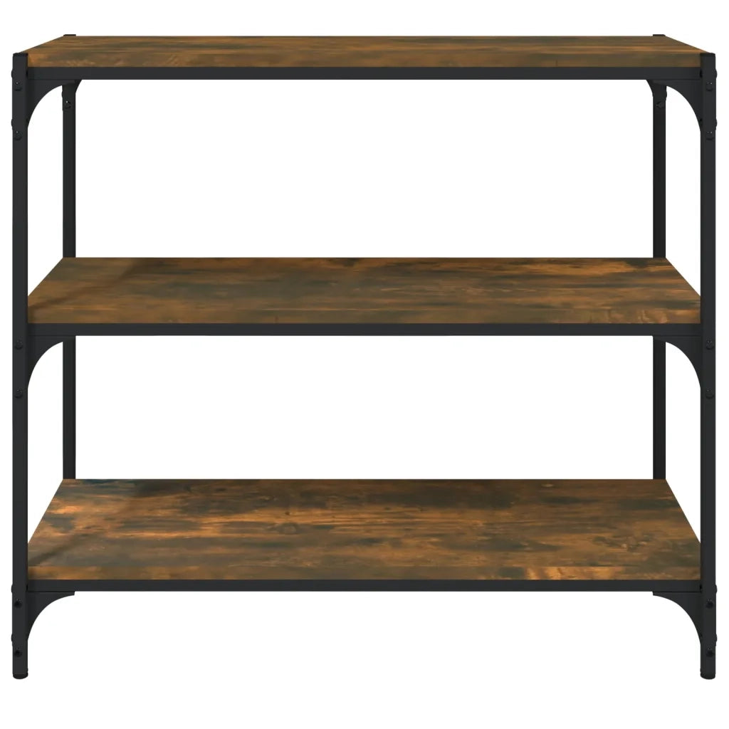 Libreria rovere fumo 80x33x70,5 cm Legno Multistrato e Acciaio