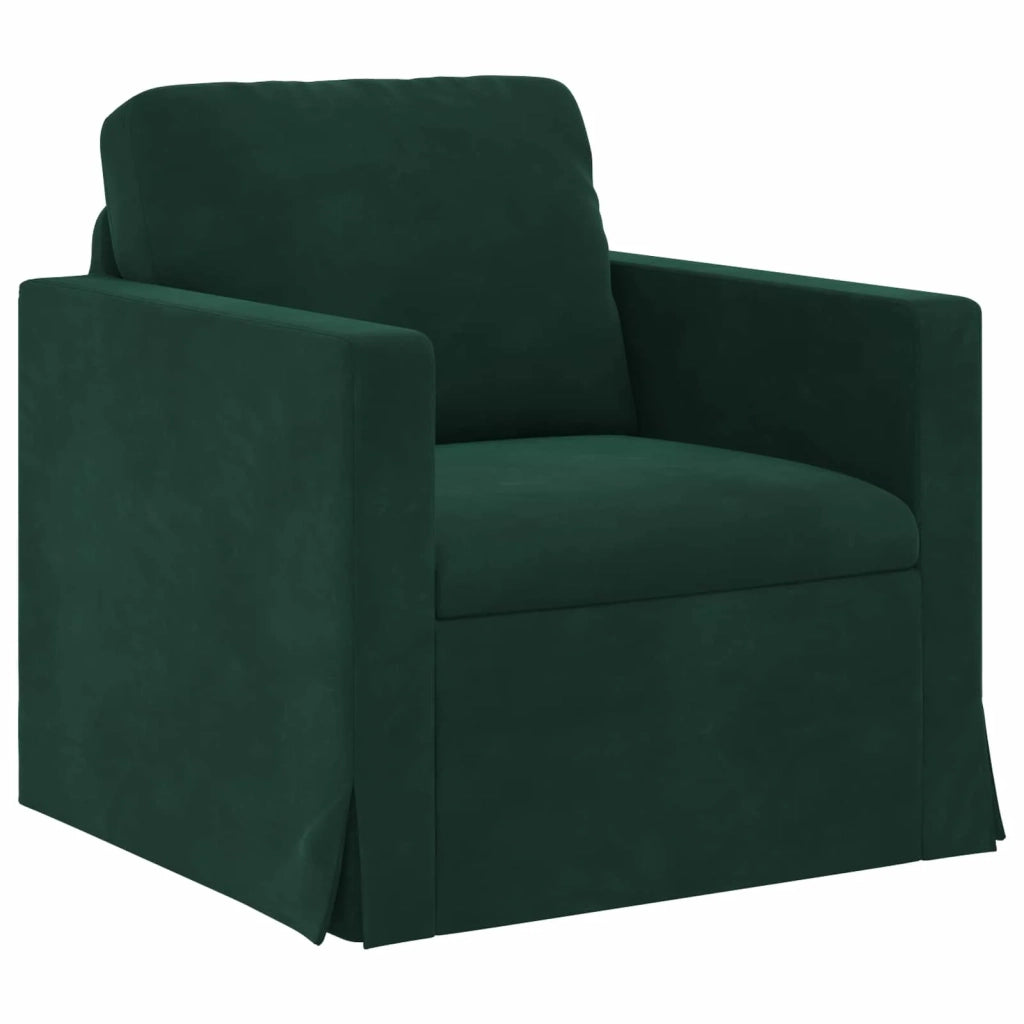 Set di divani 2 pcs Verde Scuro 158 x 78 x 80 cm Velluto