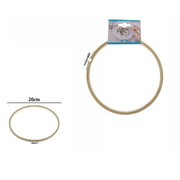 Trade Shop - Telaio Per Ricamo In Legno Tondo Con Fibbia Metallo Accessori Cucito 20cm 53549a -