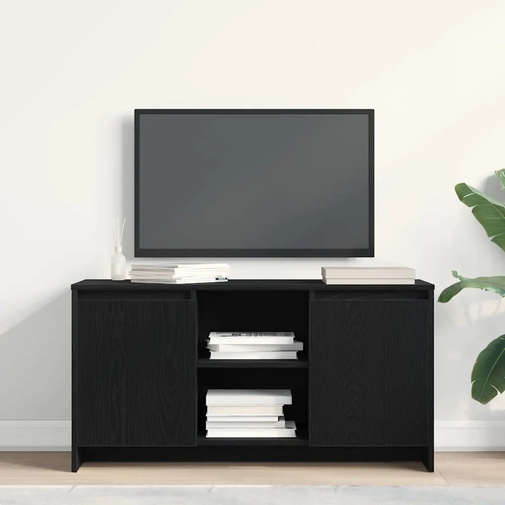Mobile TV-Credenza per TV-Console TV Rovere Nero 102 x 37,5 x 52,5 cm Legno multistrato
