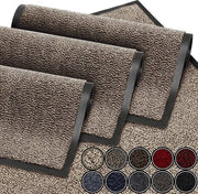 Mattezzaio per porte in beige e grigio 60x90 cm | Tappetino per porte acqua e sporco resistente, lavabile e duraturo | Tappetino antiscivolo per porte di ingresso, soggiorno, cucina e camera da letto