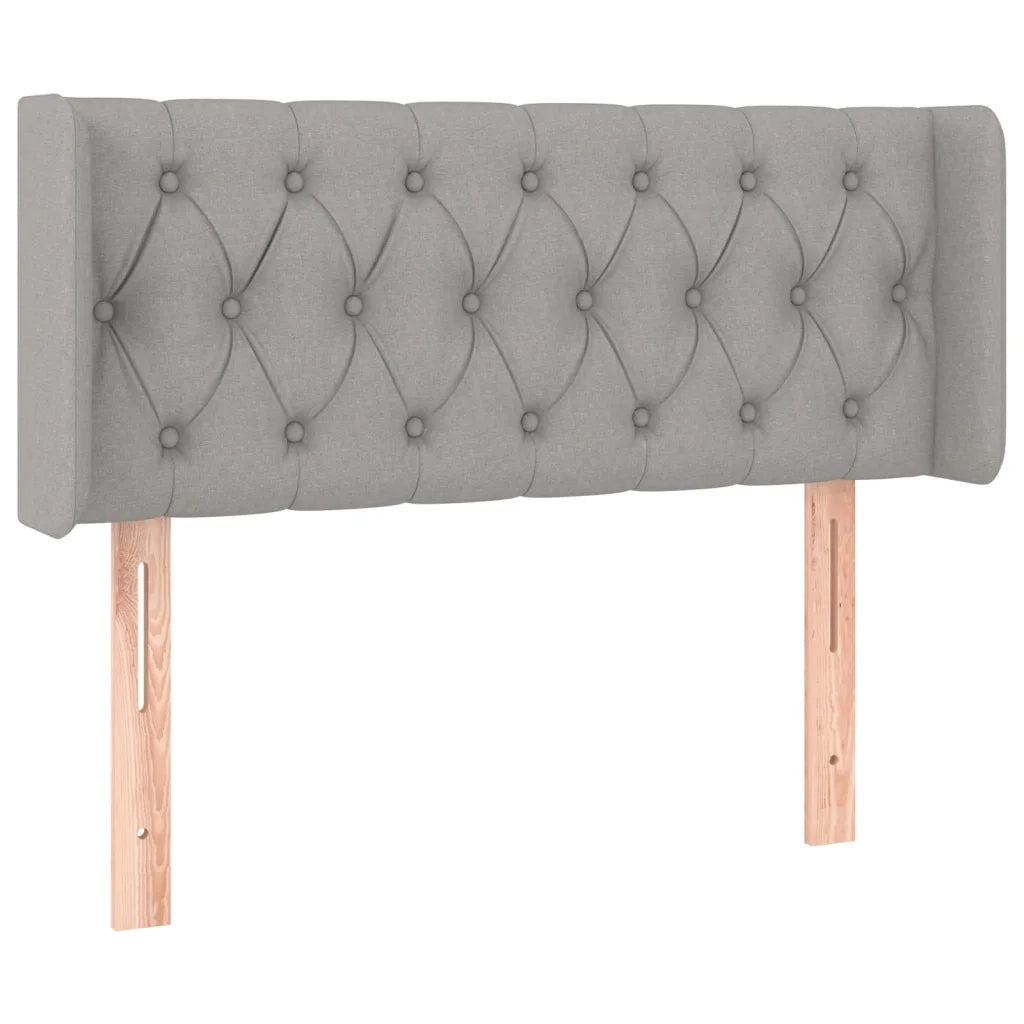 Testiera ad Orecchio Grigio Chiaro 103x16x78/88 cm in Tessuto 3119094