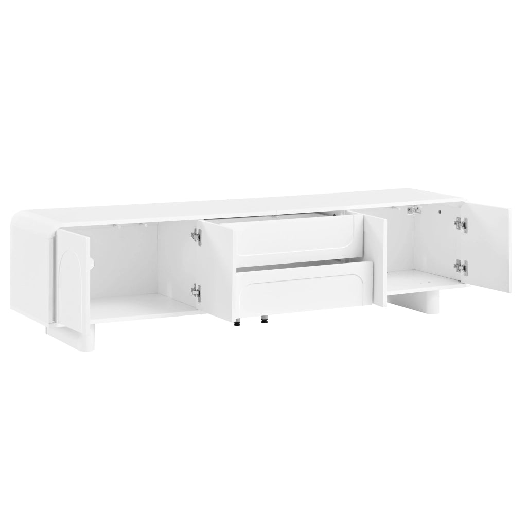Mobile TV con 4 ante; 2 cassetti; passacavi e angoli arrotondati; per soggiorno; 180 × 40 × 46 cm