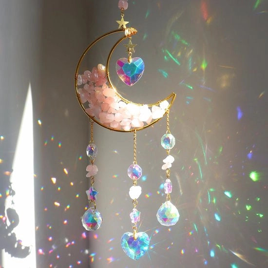 Decorazione per finestre a sospensione - Cristallo - Decorazione per esterni - Hanger per finestre - Decorazione per giardino - Arcobaleno - Colori che variano dal blu al viola