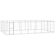 Cuccia da esterno gabbia recinto per animali box per cani da esterno in acciaio zincato 33,88 m² 02_0000420
