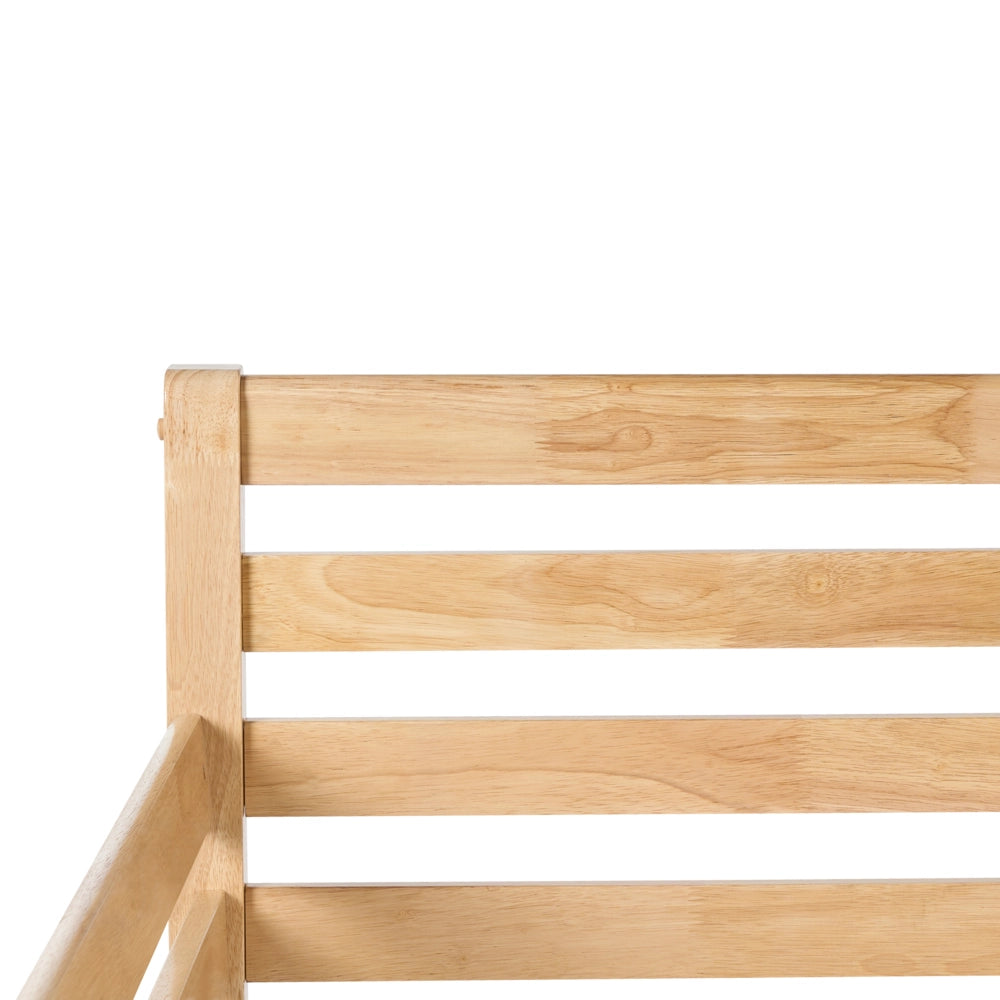 Divano letto in legno di gomma naturale singolo 90 x 200 cm con rete a doghe in stile moderno