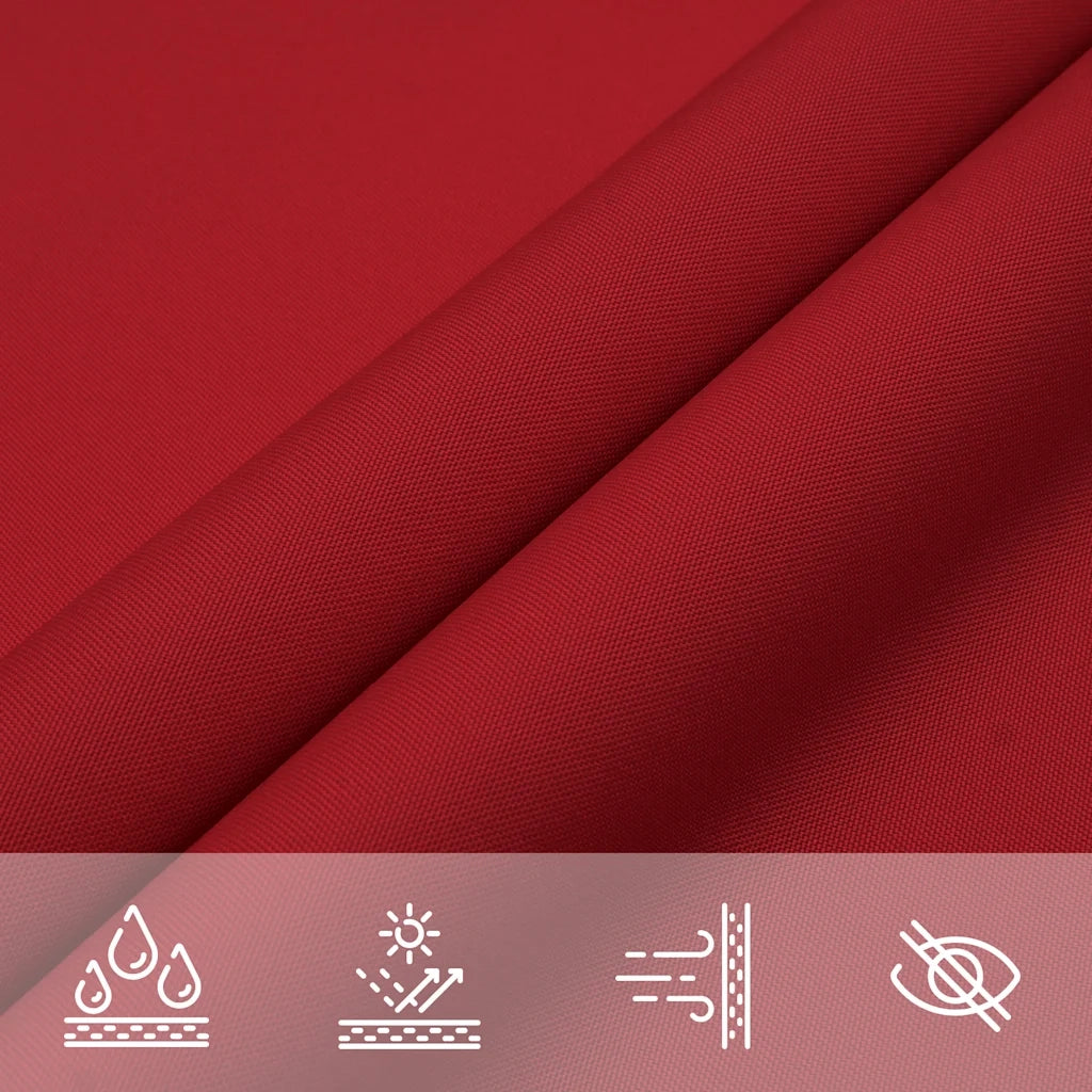 Parasole a Vela Oxford Triangolare 5x5x6 m Rosso