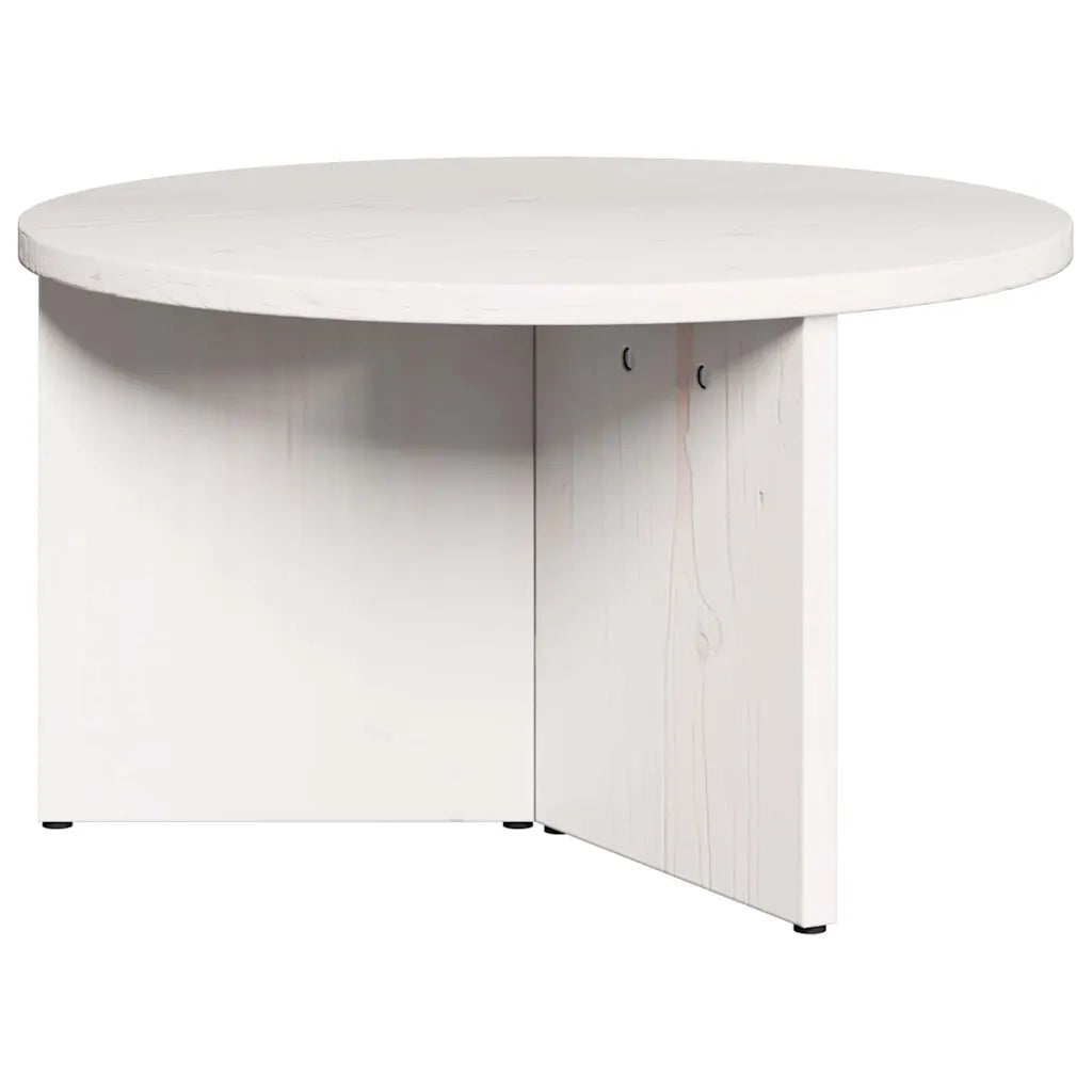 Tavolino da salotto 2 pcs Bianco Legno massello di pino 873551