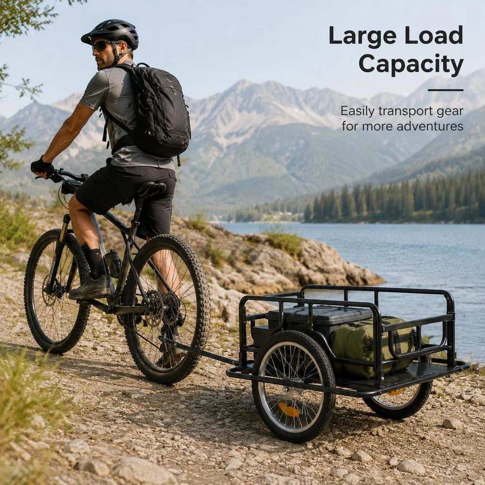 Bicycle Trailer 130x73x48.5 Cm Steel Black
