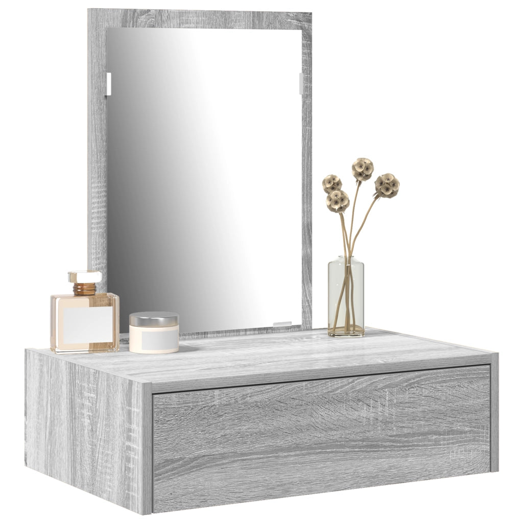 Tavolo da toeletta a muro in Grigio Sonoma, 60x40x70 cm