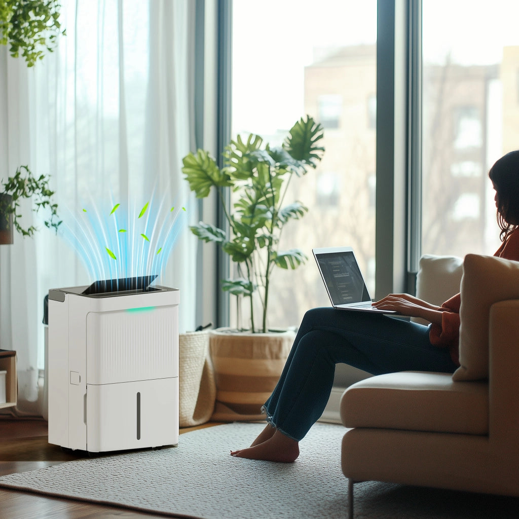 Deumidificatore 35L/giorno ¨C zephmum ¨C Serbatoio 5.5L LED Bianco