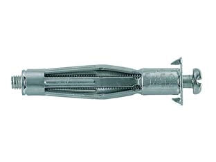 TASSELLO IN METALLO ZINCATO HM - S PER CARTONGESSO- - ø foro mm.10x45 vite mm.5x45 - 50 pezzi FISCHER
