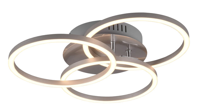 Plafoniera da Interno a led in Metallo Nickel Opaco