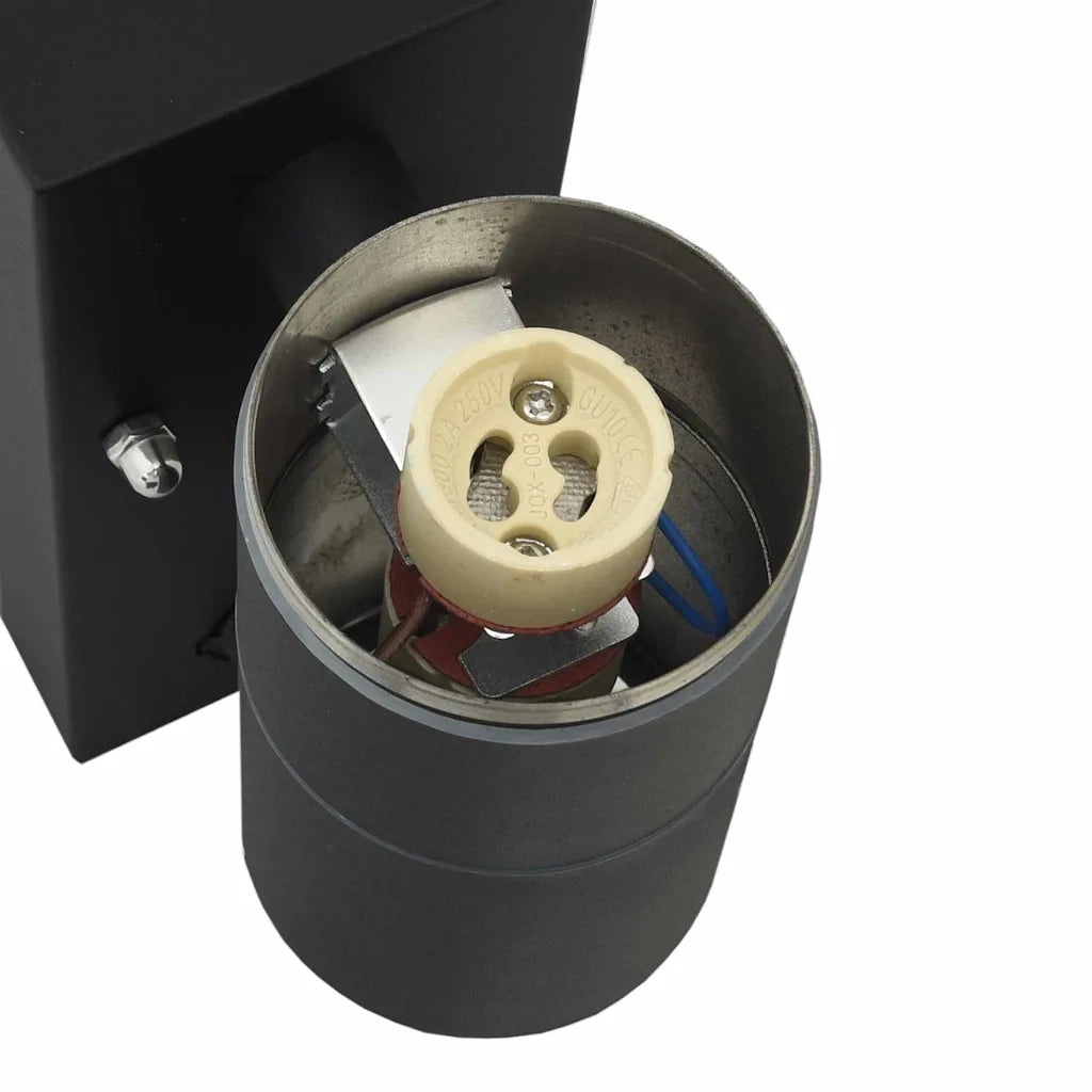 Lampada da Parete Esterna 2 pz Nero 7 x 10 x 22 cm CFW4100876