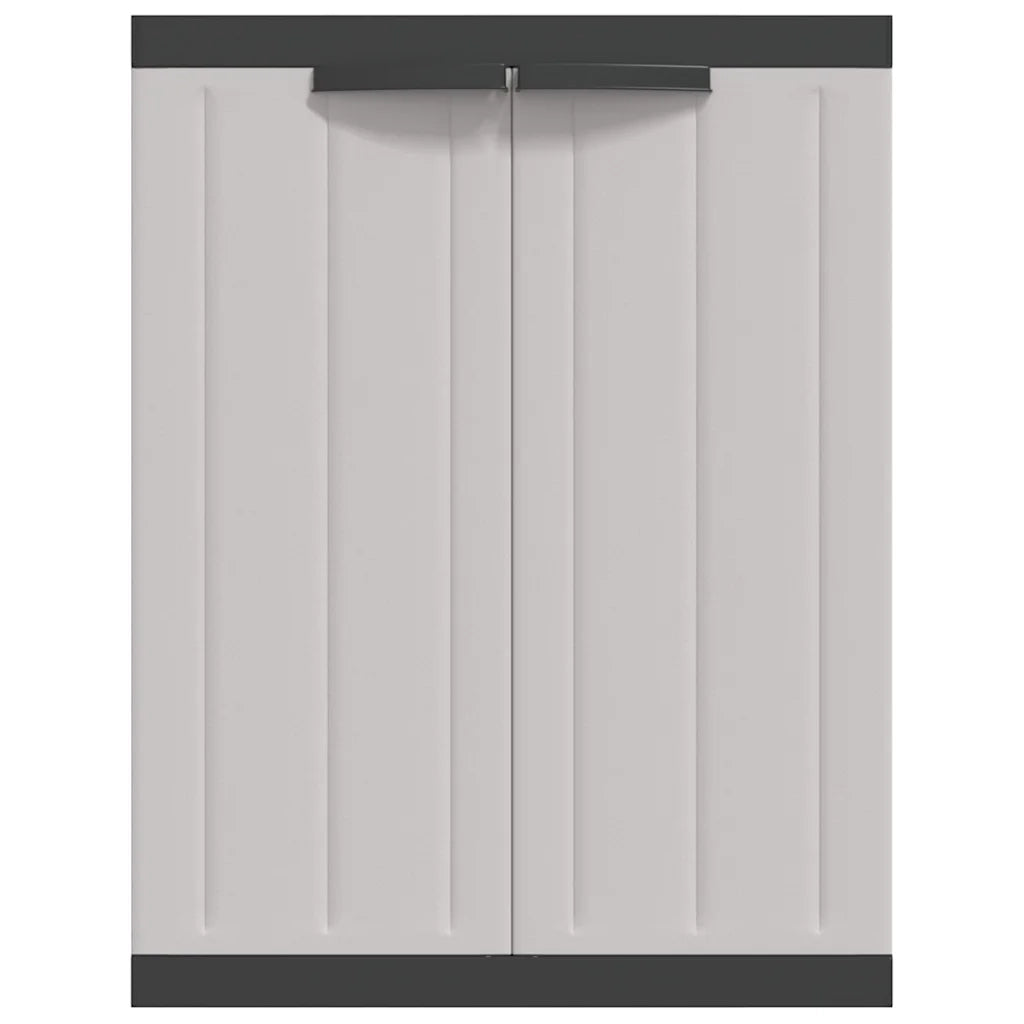 Armadio da Esterno Grigio e Nero 65x37x85 cm in PP 364199