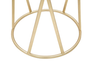 Porta Telefono Glam Simple Ø35x75 cm in Ferro e Vetro Oro