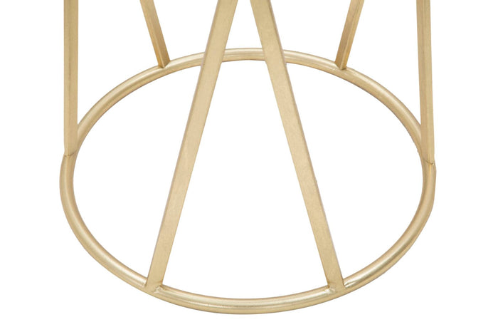 Porta Telefono Glam Simple Ø35x75 cm in Ferro e Vetro Oro