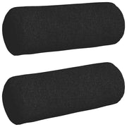 Cuscini a rullo 2 pz | Cuscini per sedie Nero ? 25 x 70 cm Tessuto