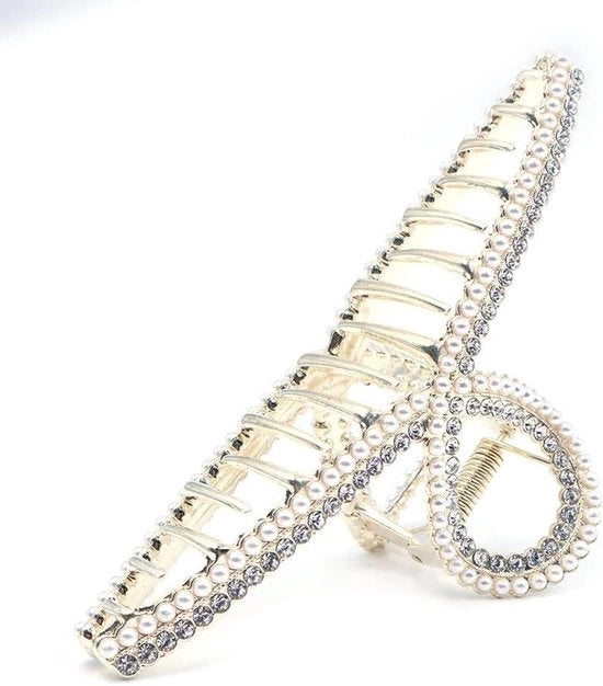Clips per capelli per donne - Spille metalliche antiscivolo - Chiusure a perla dorata - Per donne e ragazze