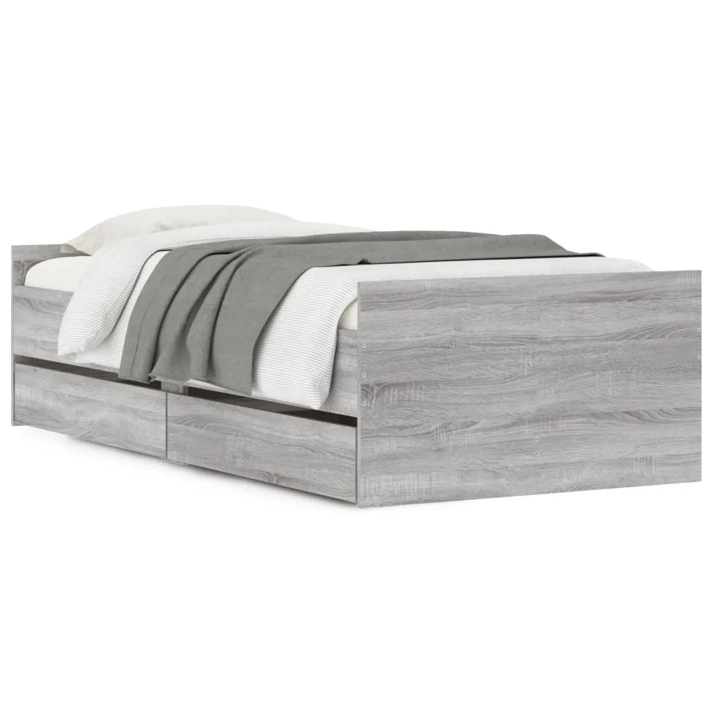 Giroletto con Cassetti Grigio Sonoma 90x190 cm 3207383