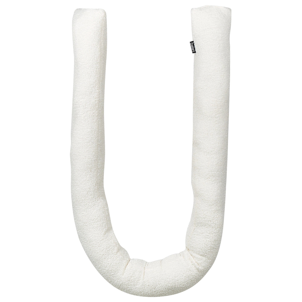 Cuscino moderno in tessuto peluche bianco 172 x 14 cm accessorio decorazione divano