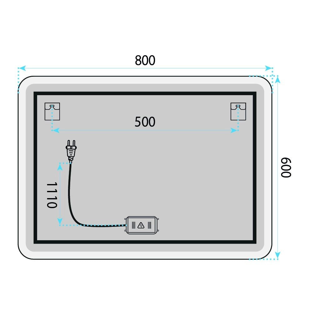 Specchio Led 80x60cm Top-3