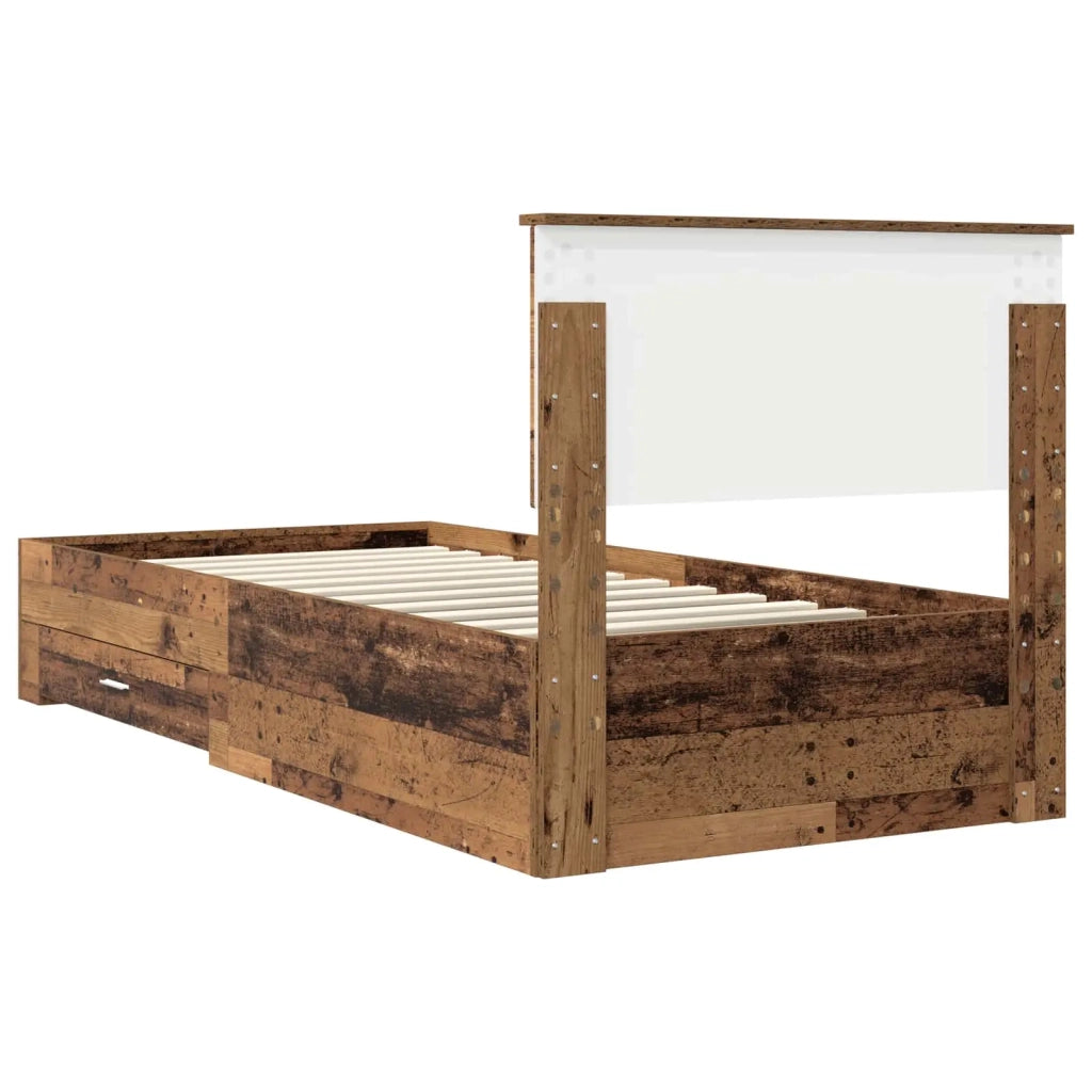 Struttura del letto Legno vecchio 90 x 190 cm Legno multistrato