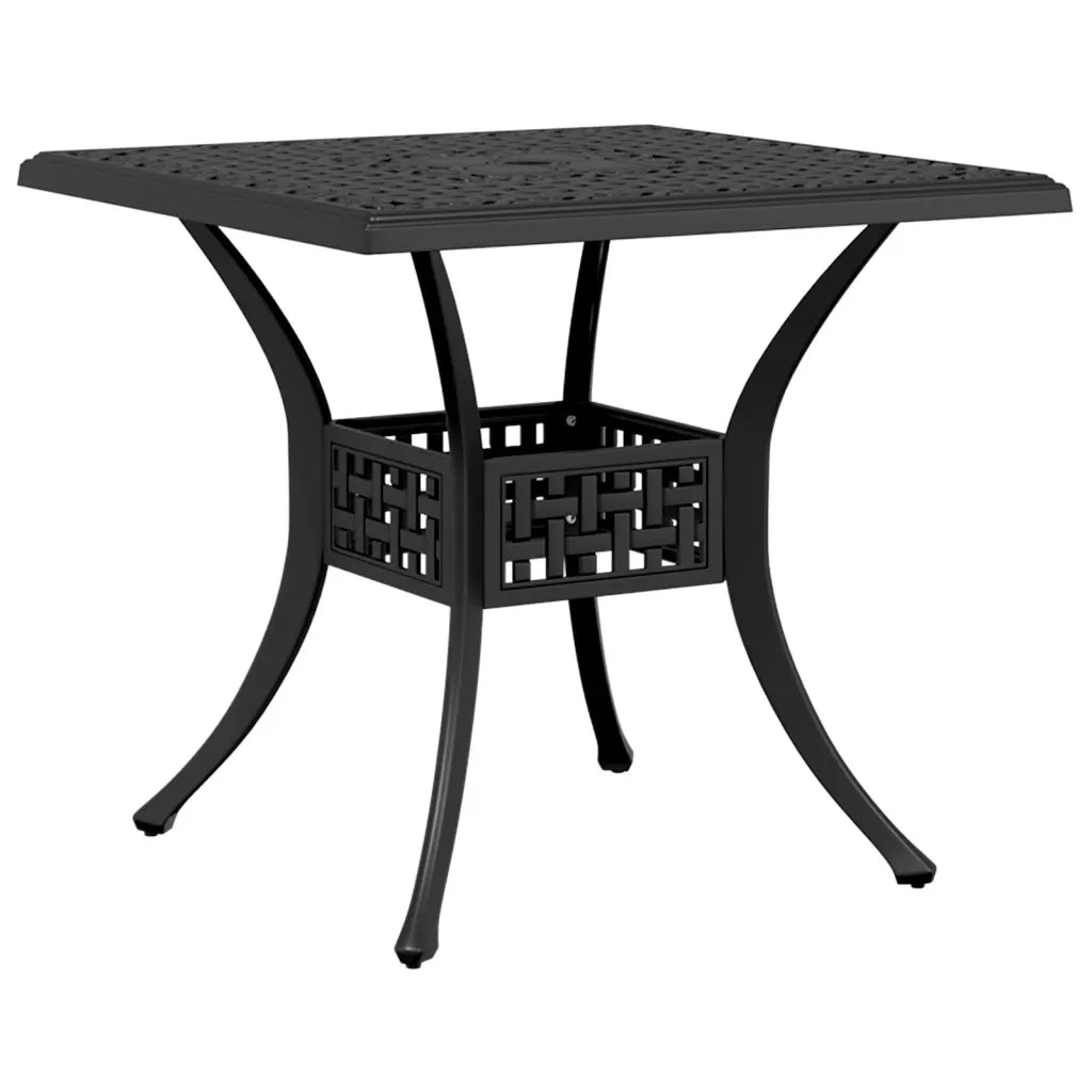 Tavolo da Giardino Nero 80x80x75 cm in Alluminio Pressofuso 4002812