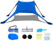 Tenda da spiaggia pop-up 2 x 2,1 m - Protezione UV UPF 50+ - Anti-vento - Portatile - Ideale per spiaggia/camping - Inclusa la struttura di sostegno - Ombrellone da sole
