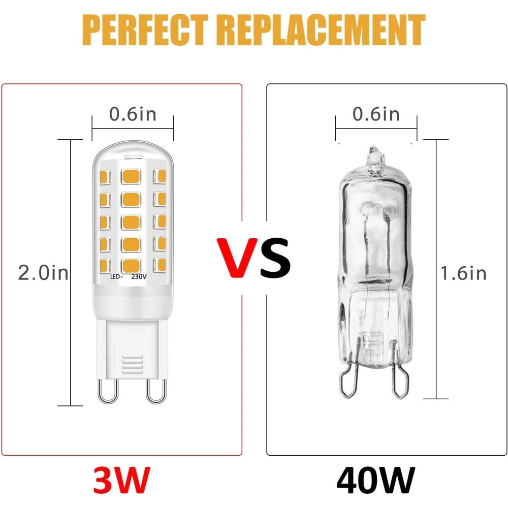 Trade Shop - Lampadina Faretto 3.5w Led 40 Smd 2835 Attacco G9 Luce Bianca Fredda Calda 220v - -bianco Caldo      -