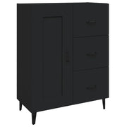 Buffet credenza cassettiera mobiletto mobile contenitore organizer per cucina soggiorno salotto 69,5 x 34 x 90 cm legno ingegnerizzato nero 02_0036042