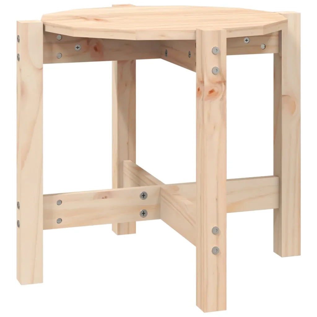 Tavolino da Salotto Ø 52,5x45 cm in Legno Massello di Pino 822307