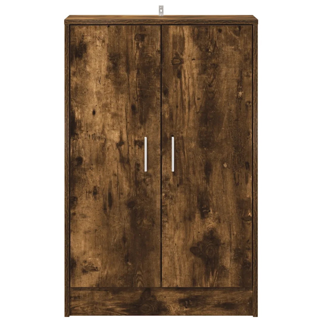 Scarpiera Rovere Fumo 60x35x92 cm in Legno Multistrato 816011