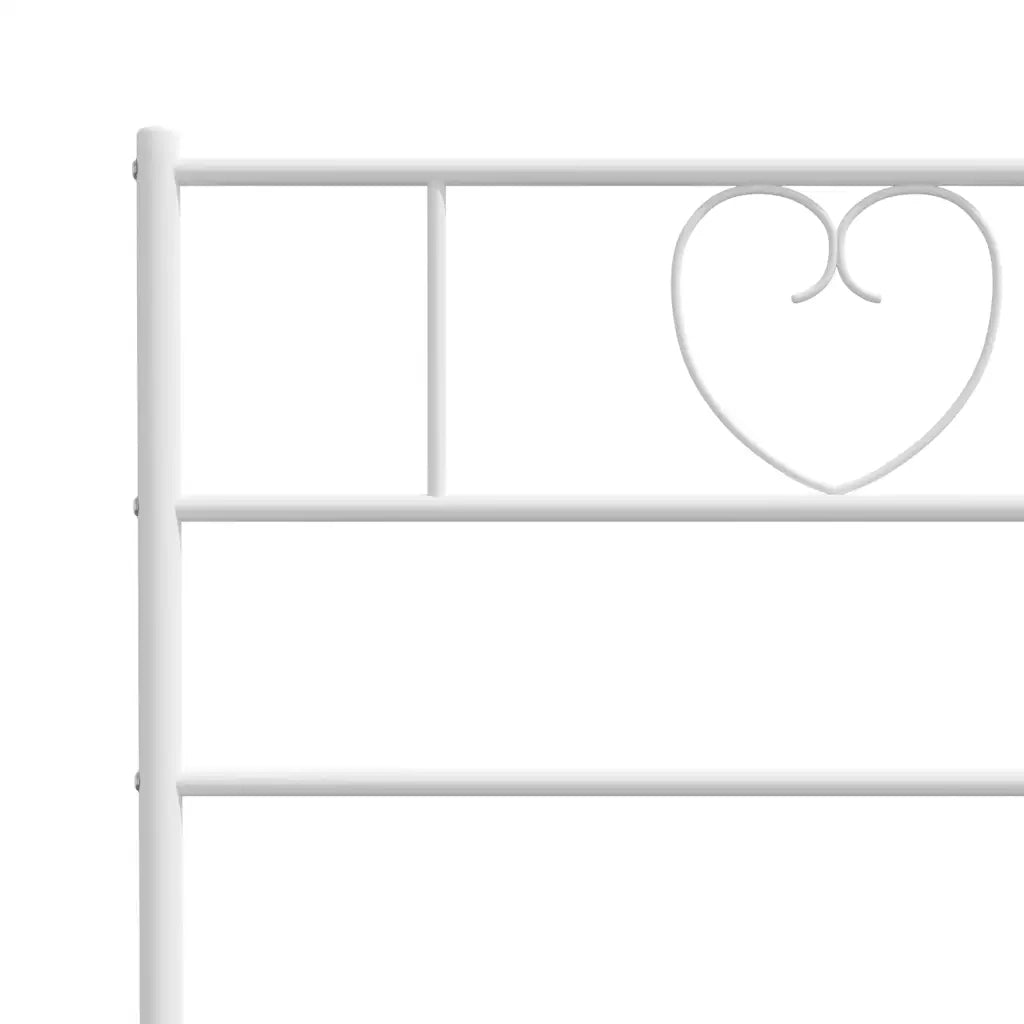 Giroletto con Testiera-Struttura Letto con testiera Metallo Bianco 183x213 cm 933952