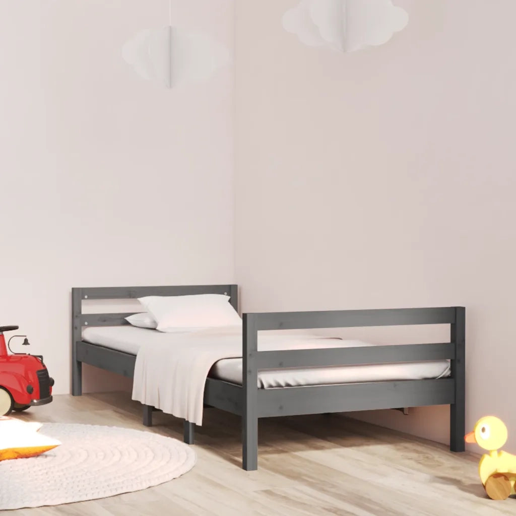 Giroletto Grigio 75x190 cm in Legno Massello di Pino 821641