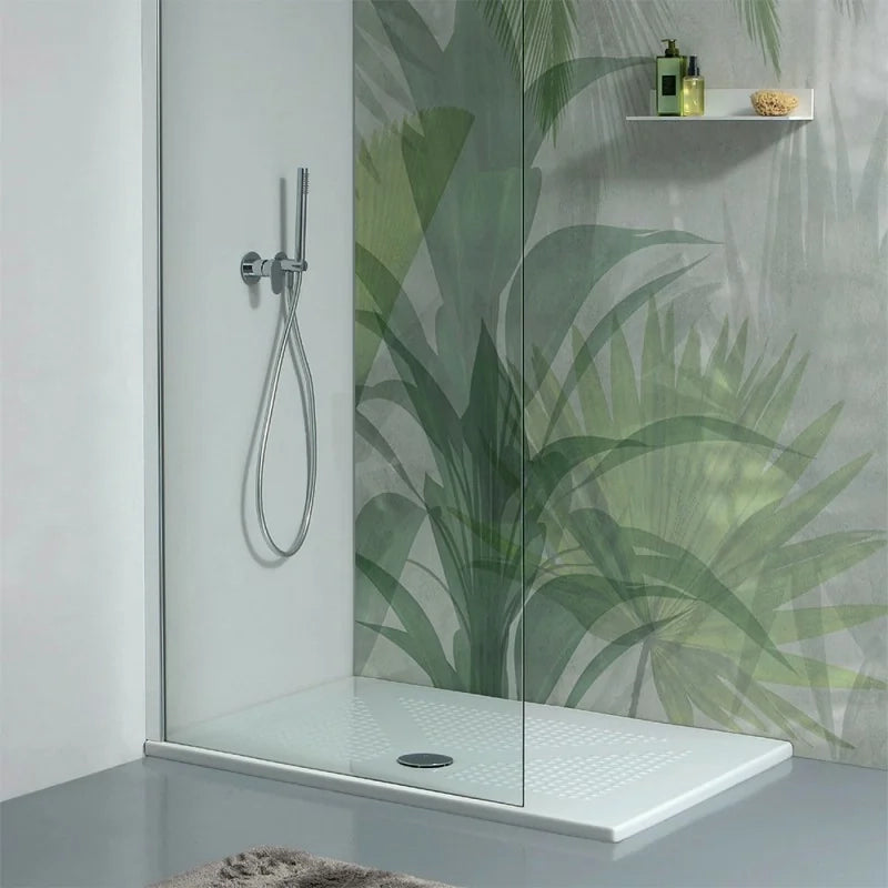 Piatto doccia rettangolare 70x120 H3 cm in ceramica bianco opaco con antiscivolo  Ruy