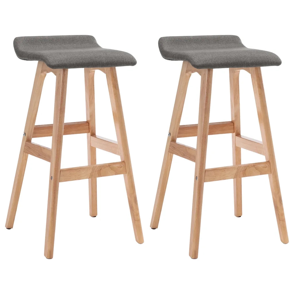 Sedie da Bar 2 pz Grigio Scuro in Tessuto cod mxl 61662