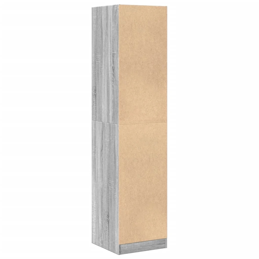 Mobiletto da farmacia classico 40 x 41 x 174 cm contenitore organizzato e pratico stile Sonoma grigio 02_0055672