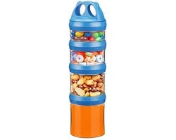 Set di conservazione alimentare a stappello 31oz Twist Lock, dispensatore di snack e articoli per viaggio, BPA libero, blu