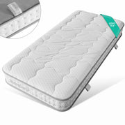 Materasso ibrido 7 zone 90x190 cm H3 in schiuma fredda e molle insacchettate; bianco