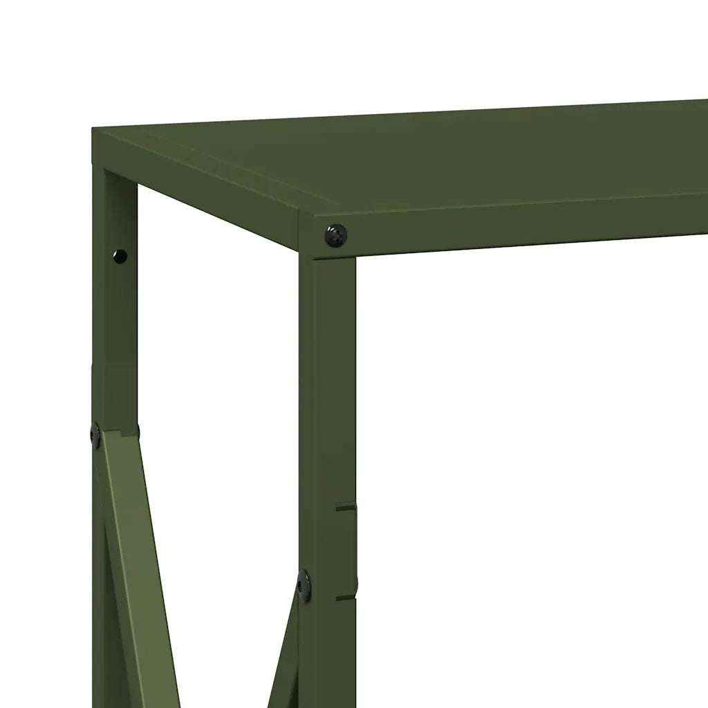 Rastrelliera per Legna da Ardere Verde Oliva 34x25x70 cm CFW4023888