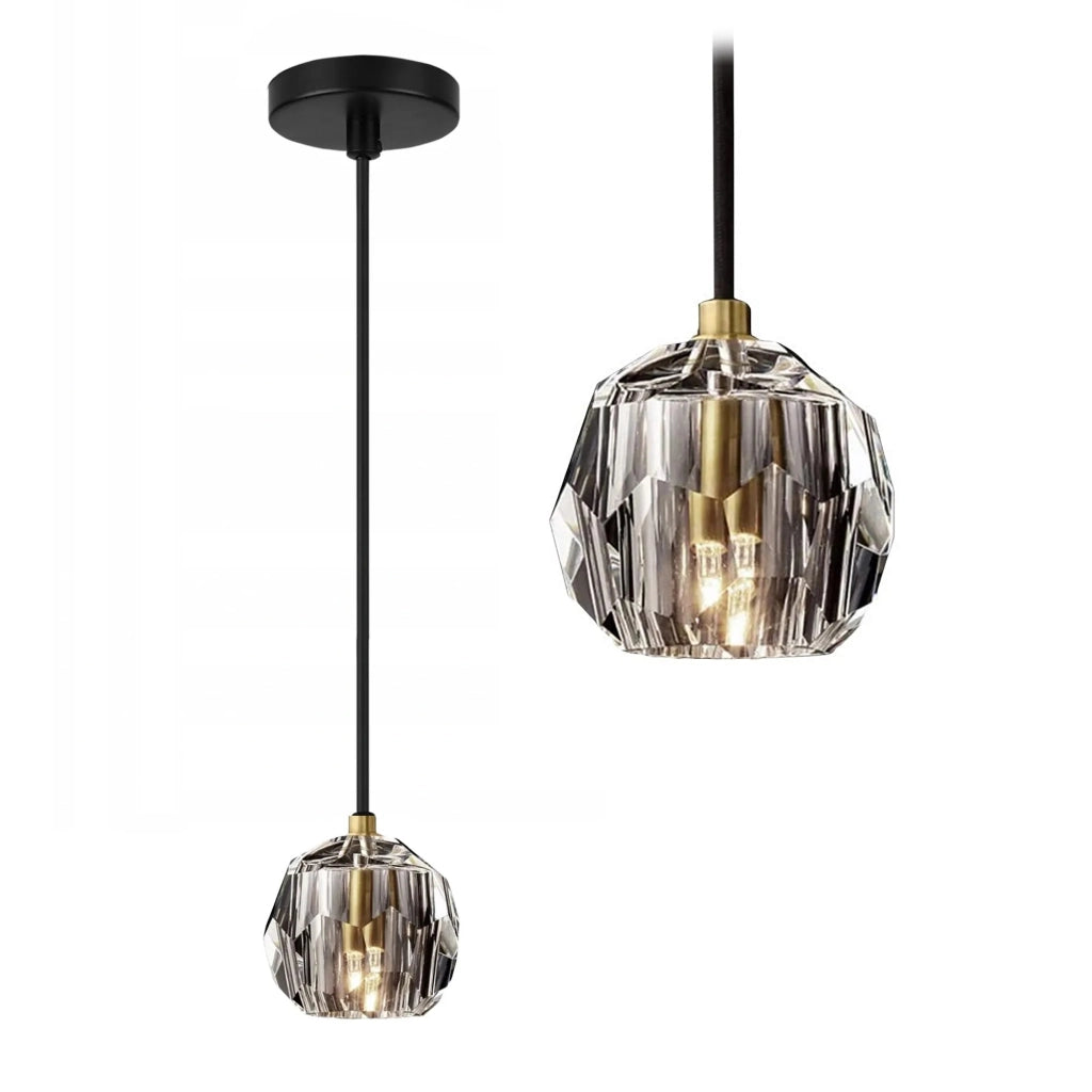 Lampada Da Soffitto Cristallo Black APP586-1CP