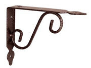 10pz mensole ornamentali brackets extra strong nero/bronzo - mm.230x25x175h. (9" cod:ferx.fer222556