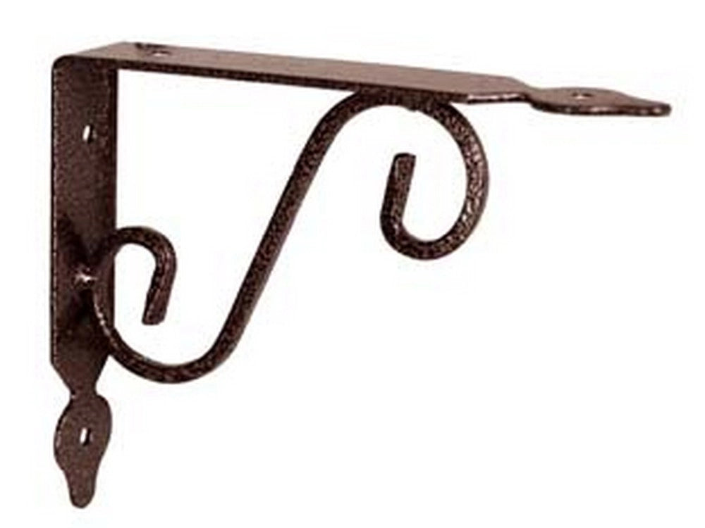 10pz mensole ornamentali brackets extra strong nero/bronzo - mm.230x25x175h. (9" cod:ferx.fer222556