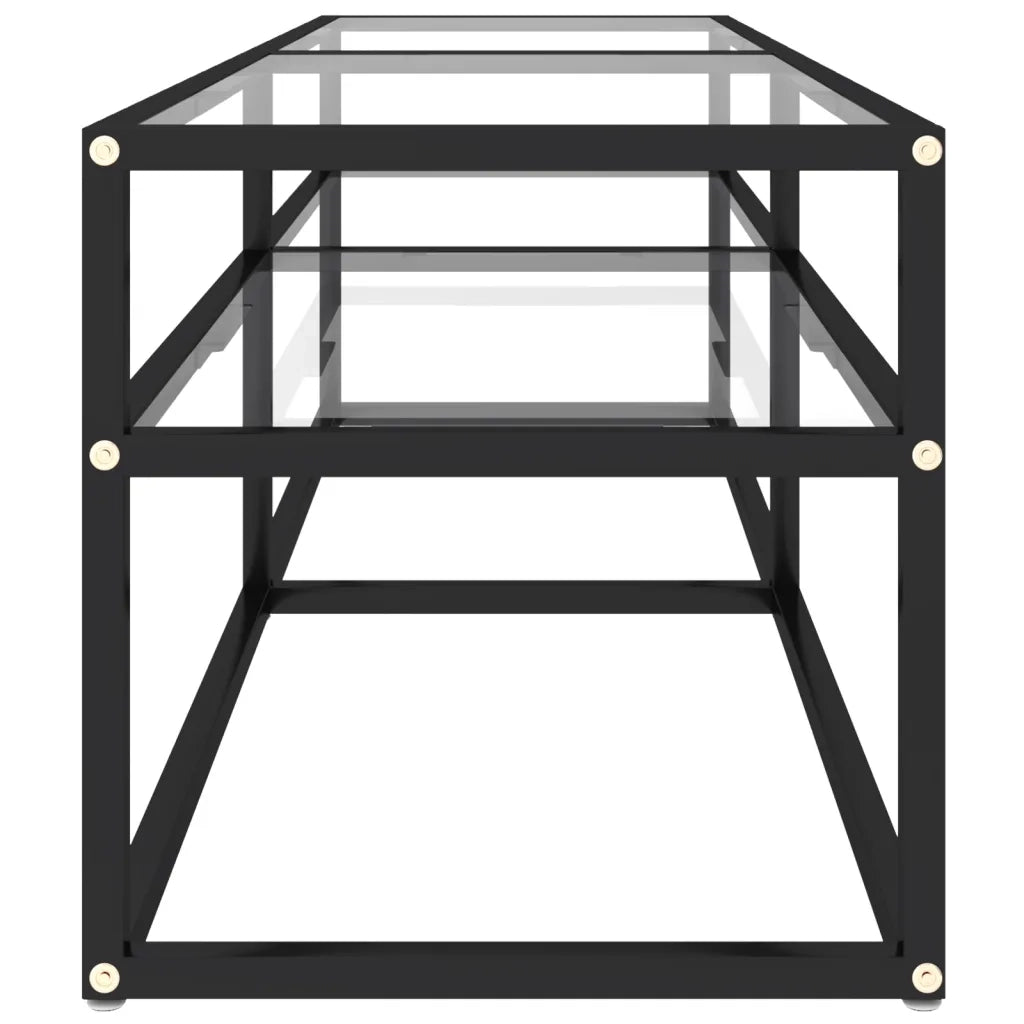 Mobile Porta TV Trasparente 140x40x40,5 cm in Vetro Temperato cod mxl 57669