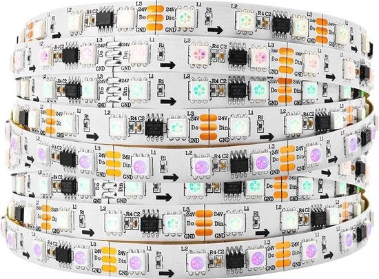 Striscia LED RGB indirizzabile da 10 metri con 600 LED - Ideale per illuminazione e decorazione