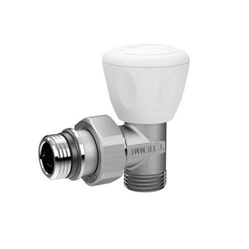 VALVOLA MANUALE A SQUADRA CON ATTACCO TUBO PEX MULTISTRATO- 1/2 24x19 fil (D.16)- TIEMM- pezzi 1